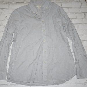 Men's Large Sonoma Gray and white stripped Button-down shirt